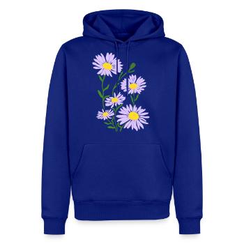 Lilac Asters Flowers - Men's Premium Hoodie - royal blue - Front