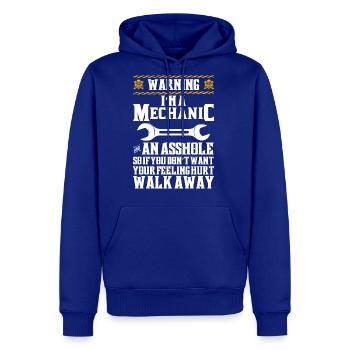 Warning I m A Mechanic And Asshole - Men's Premium Hoodie - royal blue - Front
