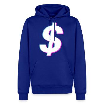 Dollar Sign Vaporwave Glitch Art - Men's Premium Hoodie - royal blue - Front