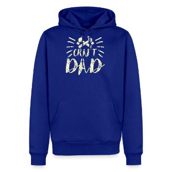 Papa artisanal - Molleton à capuche Premium pour homme - bleu roi - Devant
