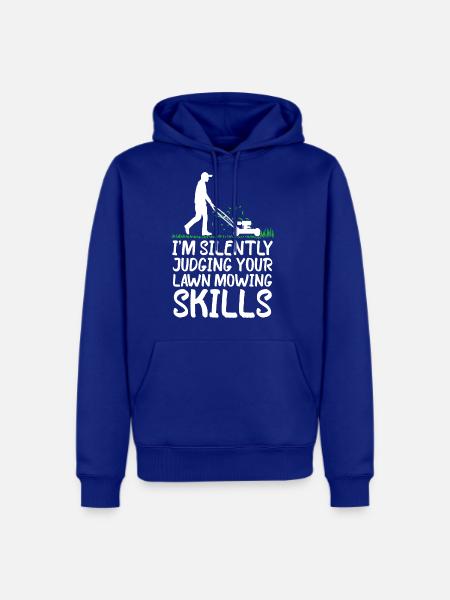 Funny Lawn Mowing Lawn Mower - Men's Premium Hoodie - royal blue