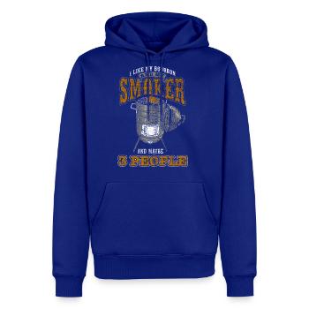 Bbq Smoker Funny Grunge - Men's Premium Hoodie - royal blue - Front