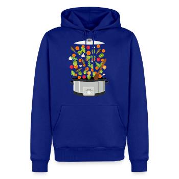 Flying Vegetable Explosion - Men's Premium Hoodie - royal blue - Front