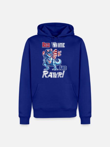Red White And Rawr - Men's Premium Hoodie - royal blue