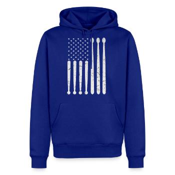 Usa American Flag Drumsticks Drummer - Men's Premium Hoodie - royal blue - Front