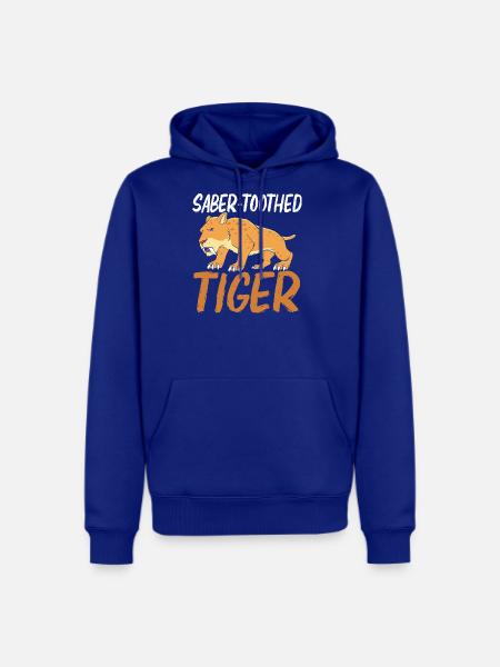 Prehistoric Smilodon Sabertooth Tiger - Men's Premium Hoodie - royal blue