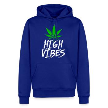 High Vibes Weed Leaf - Men's Premium Hoodie - royal blue - Front