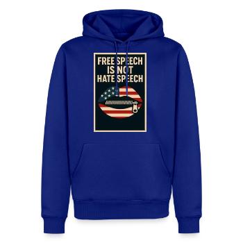 Free Speech Is Not Hate Speech – Freedom of Expres - Men's Premium Hoodie - royal blue - Front
