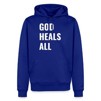 Healing Grace Apparel: God Heals All - Men's Premium Hoodie - royal blue - Front