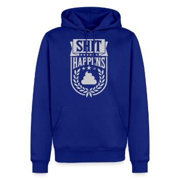 Quote Shit happens laurel - Men's Premium Hoodie - royal blue - Front