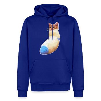 sadcat sock meme funny - Men's Premium Hoodie - royal blue - Front