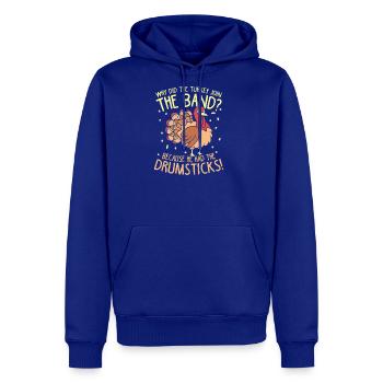 Thanksgiving Turkey Band Drumsticks - Men's Premium Hoodie - royal blue - Front