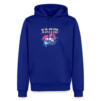 Bi In Winter Is A Bi-cicle Bisexual Rainbow Pride - Men's Premium Hoodie - royal blue - Front