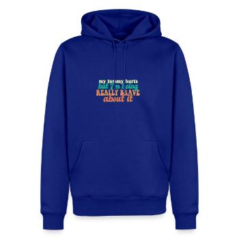 Tummy Ache Survivor My Tummy Hurts Funny Food - Men's Premium Hoodie - royal blue - Front