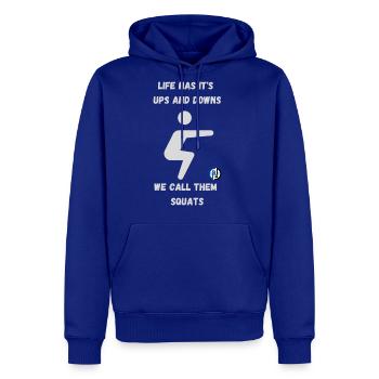Squats - Grey - Men's Premium Hoodie - royal blue - Front