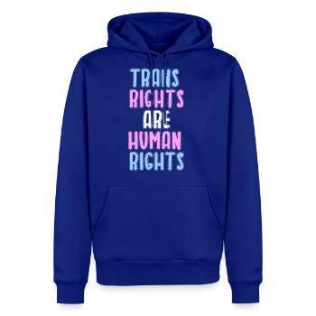 trans rights are human rights - Men's Premium Hoodie - royal blue - Front