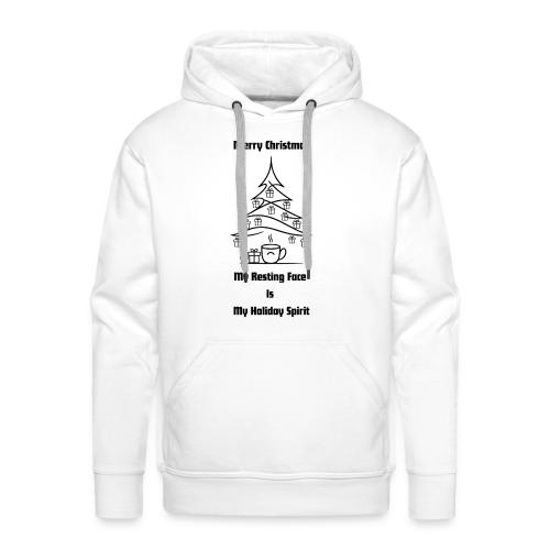 My Resting Face Is My Christmas Spirit T-Shirt - Men's Premium Hoodie