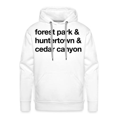 1 Church 3 Locations Black - Men's Premium Hoodie