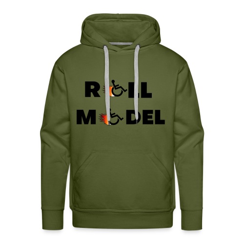 Roll model in a wheelchair, for wheelchair users - Men's Premium Hoodie