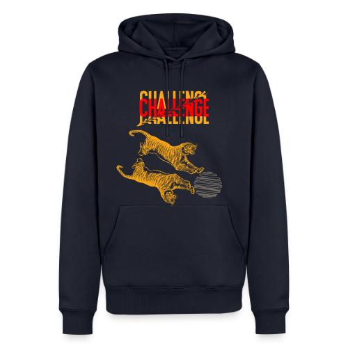 Double tiger fashion, jungle feline animals. - Men's Premium Hoodie