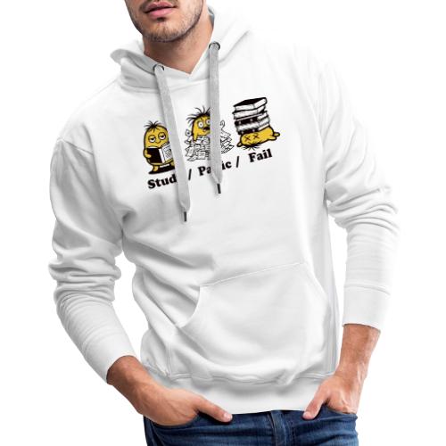 Funny Student Study Panic Fail Back To School - Men's Premium Hoodie