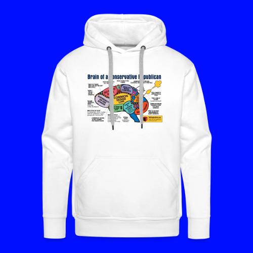 Brain of a Conservative Republican - Men's Premium Hoodie