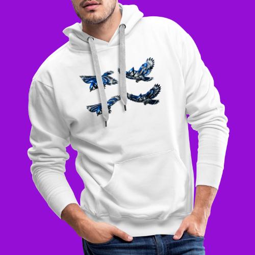 Silver Blue Jay Flight Stages - Men's Premium Hoodie
