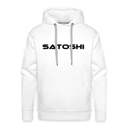 satoshi stroke only one word satoshi, bitcoiner - Men's Premium Hoodie