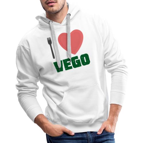 I love Vego - Clothes for vegetarians - Men's Premium Hoodie