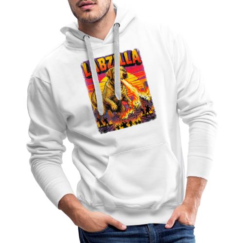 Labzilla Giant Yellow Labrador Monster Tee - Men's Premium Hoodie