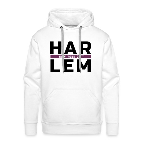 Harlem Stacked Lettering - Men's Premium Hoodie
