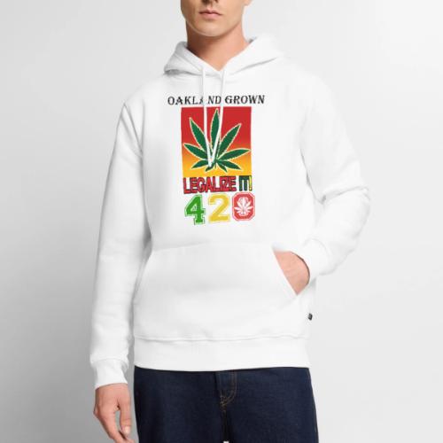 Screaming 420 Oakland Grown Weed Marijuana Design - Men's Premium Hoodie