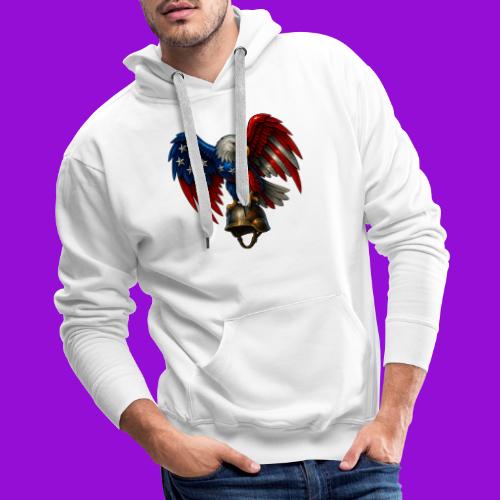 American Flag Bald Eagle - Helmet - Men's Premium Hoodie