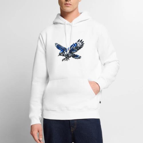 Silver Blue Jay Dive - Men's Premium Hoodie