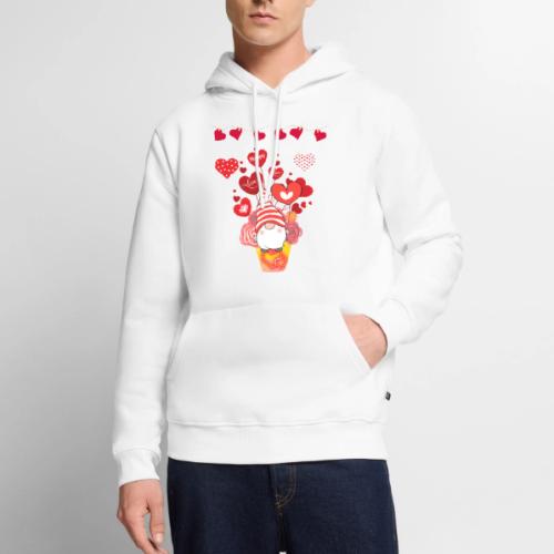 Design wrapped in love hearts, vibrating in love. - Men's Premium Hoodie