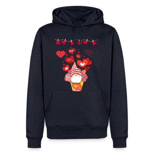 Design wrapped in love hearts, vibrating in love. - Men's Premium Hoodie