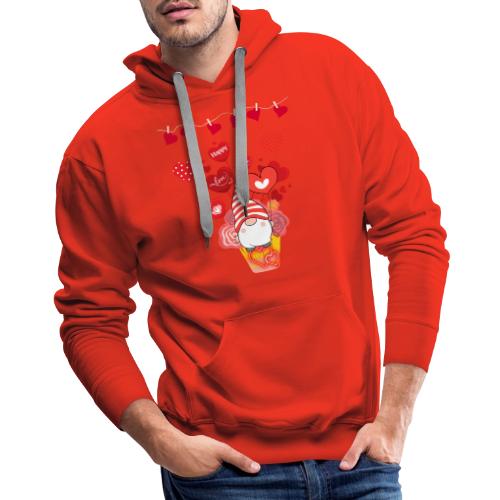 Design wrapped in love hearts, vibrating in love. - Men's Premium Hoodie