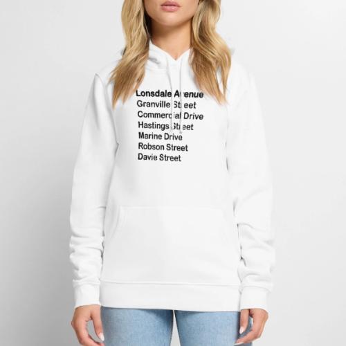Street Names Black Text - Men's Premium Hoodie