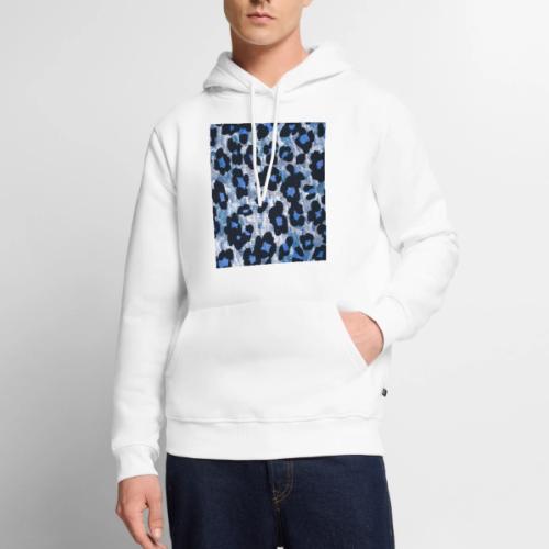 blue ank black leopard pattern - Men's Premium Hoodie