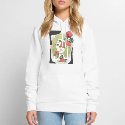 Girl with Rose Vine - Men's Premium Hoodie