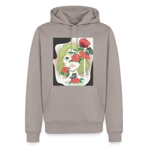 Girl with Rose Vine - Men's Premium Hoodie