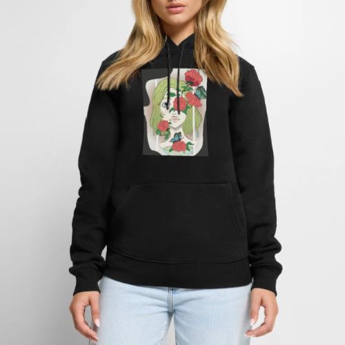Girl with Rose Vine - Men's Premium Hoodie
