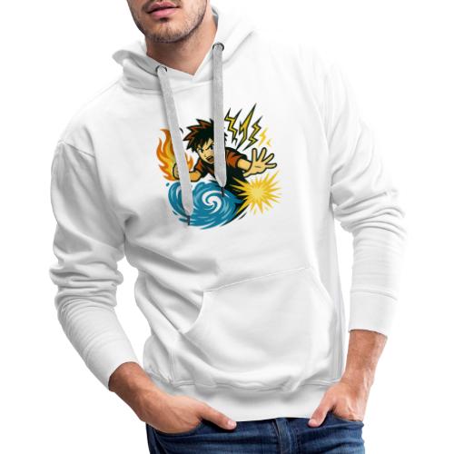 Anime Elemental Warriors | Fire, Water, Lightning - Men's Premium Hoodie