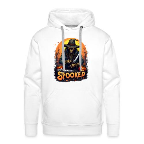 Stay Sharp or Get Spooked Halloween Knife Art - Men's Premium Hoodie