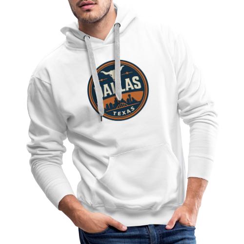 Vintage Dallas Texas Western Skyline Retro Cowboy - Men's Premium Hoodie