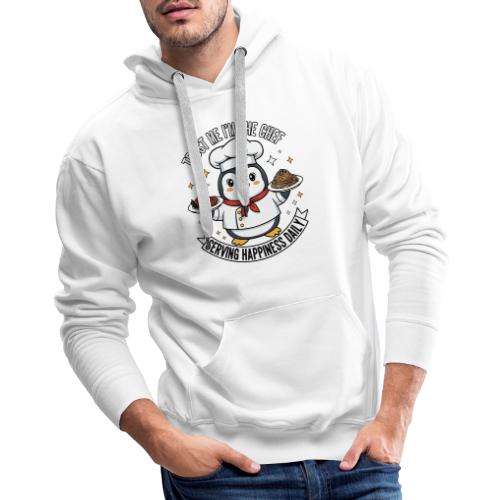 cute Penguin Chef-Funny Cartoon Daily Happiness - Men's Premium Hoodie