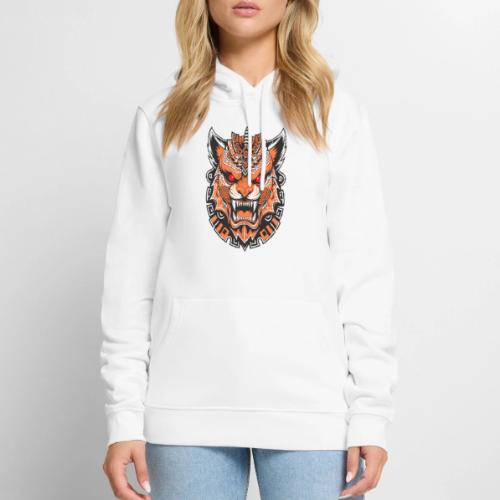 Tribal Demon Wolf Mask - Men's Premium Hoodie