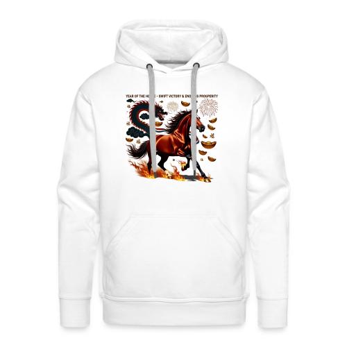 Year of the Horse Victory T Shirt, Lunar New Year - Men's Premium Hoodie