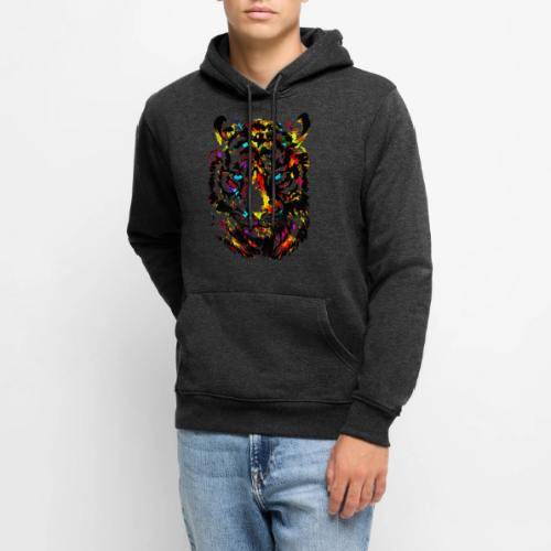 Cute Tiger Head Portrait Drawing - Tiger Eyes - Men's Premium Hoodie