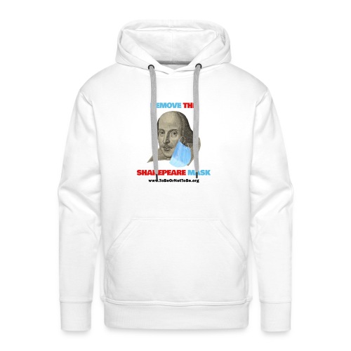 Remove Shakespeare Mask- Front & Back light color - Men's Premium Hoodie